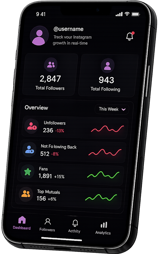 Followbase app preview on phone